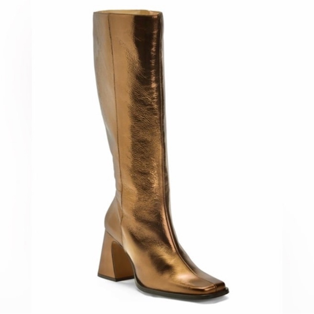 Ana Palma Elegant Bronze Knee-High Boots